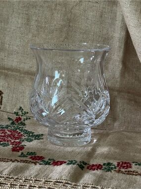 Waterford Crystal With Love Hurricane Candle Votive Lamp